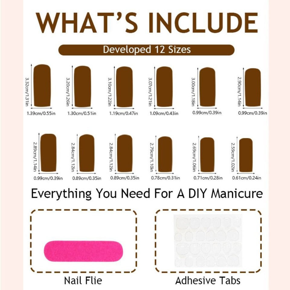 48pcs Colorful False Nails and Foot Nails Kit Toenails Fake Nails Women