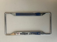 Toronto Blue Jays Chrome Metal License Plate Frame Team Colors With Bluejay NEW