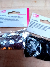 Pailletten Schwarz Silber 2 Mal 1000 St&uuml;ck 6mm Durchmesser Neu
