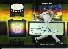 2004 Leaf Certified Cuts Marble Signature Gold Laynce Nix 190 Rangers 14/25