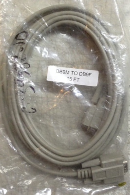 DB9M TO DB9F PC SERIAL CABLE 15FT 9-PIN MALE TO FEMALE 0039382010 BUS DVR PART