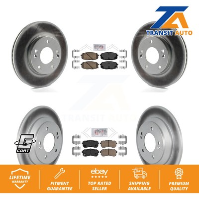 Front Rear Ceramic Pad Coat Brake Rotors Kit For 2022 Hyundai Kona FWD with 1.6L