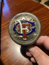 mascotte tcf Touring Club De France / Plaque Émaillée De Calandre 1930 Env