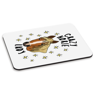 Crazy Cheese Lady Stars Tappetino Per Mouse In Tessuto, 20x20 Cm, 3 Mm Spessore, Imbottitura Spugnosa, Gift Base