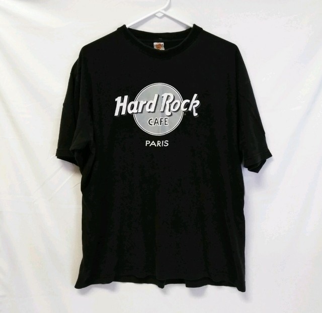 Vintage HARD ROCK CAFE PARIS XL Black T Shirt made in USA 1sided 90S SOUVENIR eBay