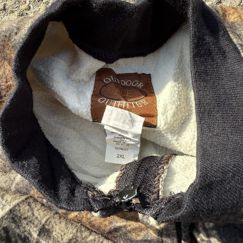 Vintage Outdoor Ace Puff Jacket Mens Large Camo Real Tree Bomber Hunting Forest - Picture 6 of 6
