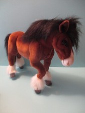 Hansa 20" Brown Clydesdale Realistic Plush Horse 5443 Mint with Tags 2015