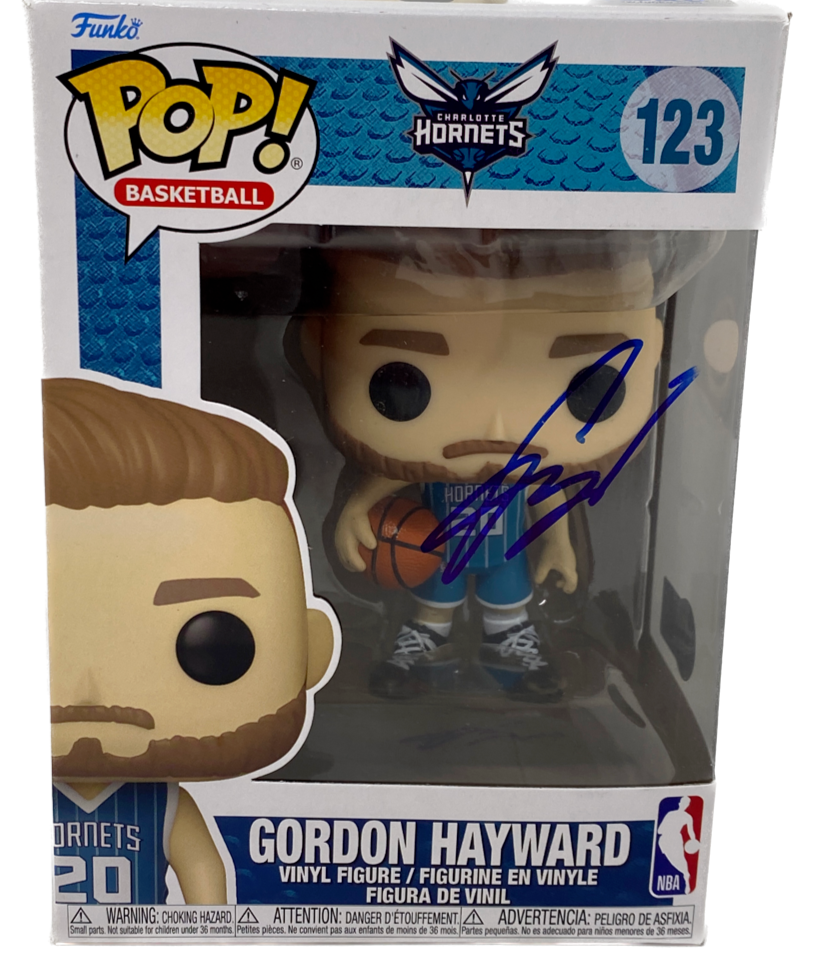 Gordon Hayward Autographed Signed Charlotte Hornets Funko Pop #123 Beckett COA 