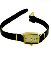 PULSAR y580 5480 Black Genuine Leather Band Women's Quartz Watch VINTAGE
