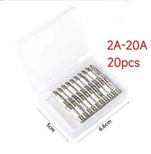 20PCS 0.5-20A Fast Blow Acting Quick Ceramic Fuses Ceramic 6x30/5x20mm Fuse