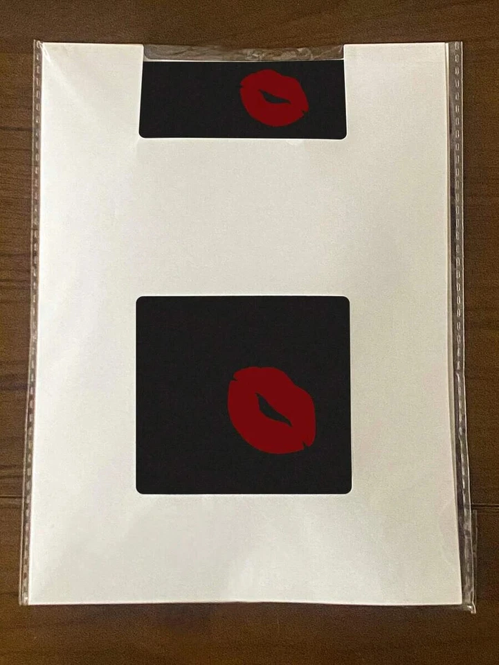 Medias de moda con patrón de labios para mujer para medias de verano red 1 par Foto 3 de 4