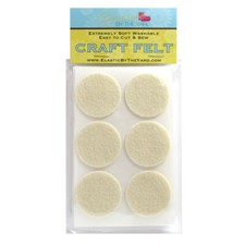 1 1/2" Antique White Adhesive Felt Circles 48 to 240 Dots