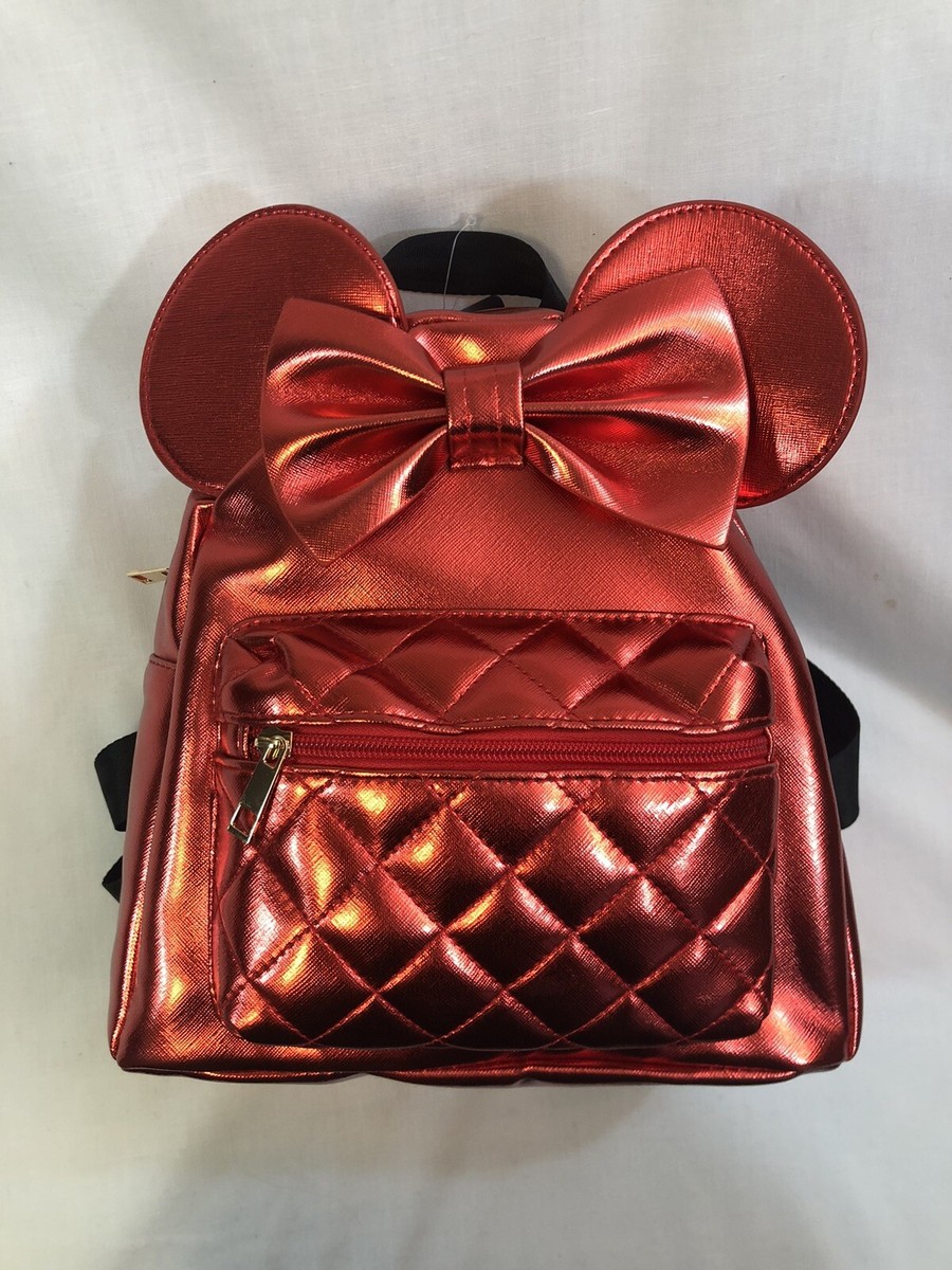 Minnie Mouse Disney Bioworld Small Backpack Red Metallic 
