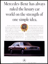 1989 Mercedes Benz 560SEC Vintage Advertisement Print Art Car Ad J350