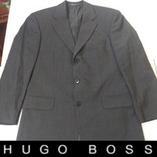 Hugo Boss 38R Charcoal Black Three Button BlazerStyle Angelico