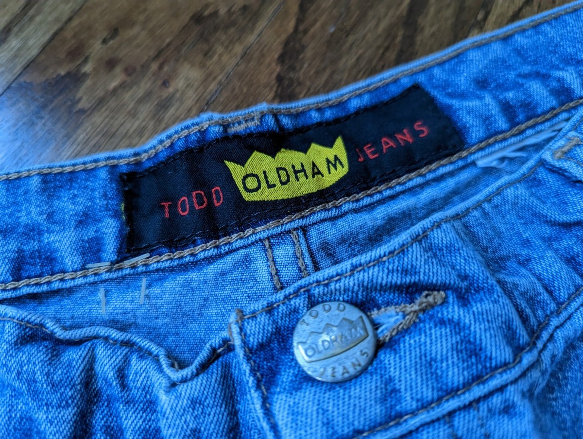 90s TODD OLDHAM カラフル モザイクジーンズ USA 6 オールド 90s TODD OLDHAM カラフル モザイクジーンズ USA 6 オールド