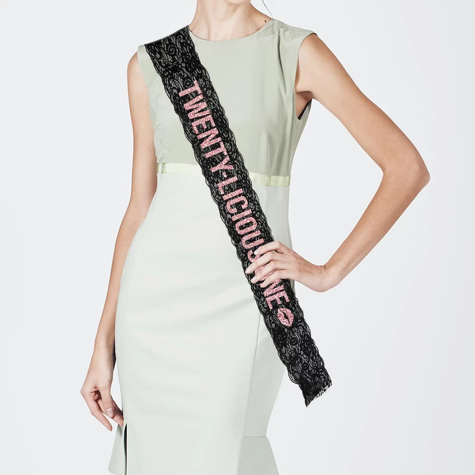 Faja Twenty Licious One lámina de oro rosa 21 cumpleaños hombres mujeres aniversario Foto 3 de 4