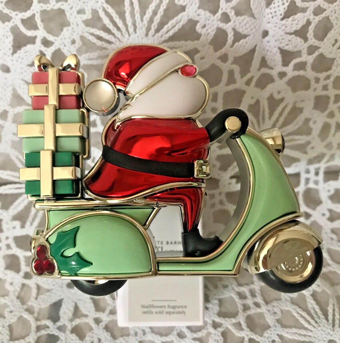 Bath & Body Works Santa on  scooter  Wallflower Plug-in  Christmas New-image