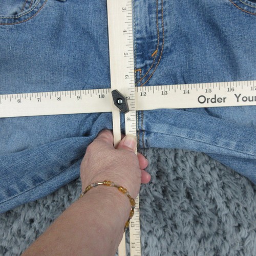 Levi's 518 Jeans Womens 9 Blue Denim Superlow Capri 35x18* - Picture 9 of 21