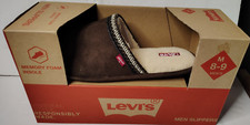 Levis Slippers Mens Brown 8 9 Medium Memory Foam