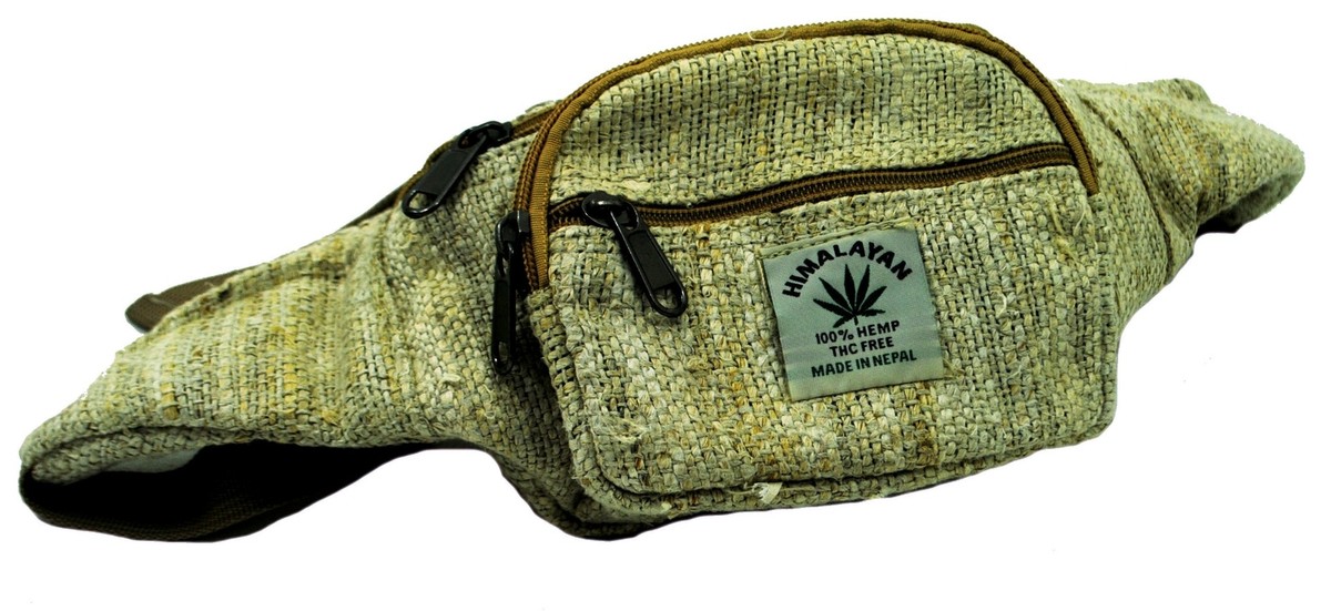 Da Uomo Canapa Hip Vita Cintura Marsupio Festival Viaggio Soldi