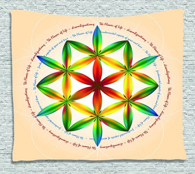Classic Geometry Tapestry Wall Hanging Art Bedroom Dorm Room Decor 2 Sizes