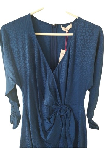 Parker Women's Cocktail Dress 4 Ultramarine Animal Print Wrap NWT $328 - Picture 2 of 9