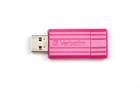 Verbatim 49067 16gb Pinstripe USB 2.0 Flash Drive - Hot Pink