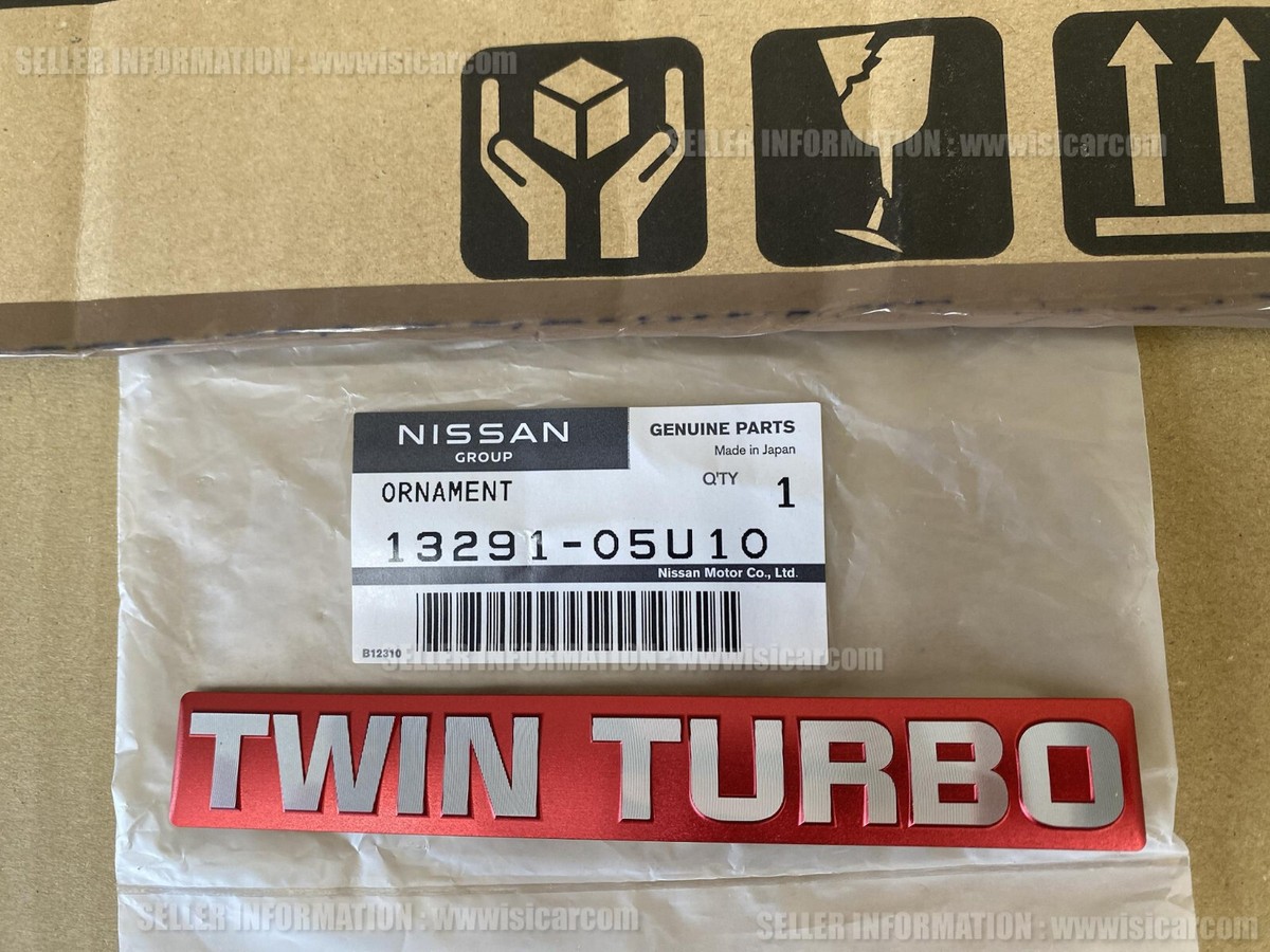 EMBLEM TWIN TURBO 13291-05U10 FOR NISSAN SKYLINE GT-R BNR34 RB26