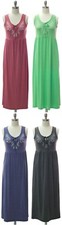 WOMENS DRESS PURPLE GREEN GRAY ROSE S M L XL EMBROIDERY MAXI FLIRTY SUMMER