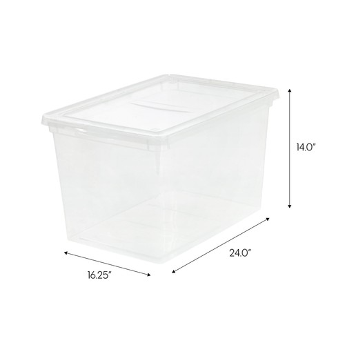 Mainstays 5 Qt. Plastic Storage Bins with Lids, Clear, Stackable Totes - Picture 13 of 24