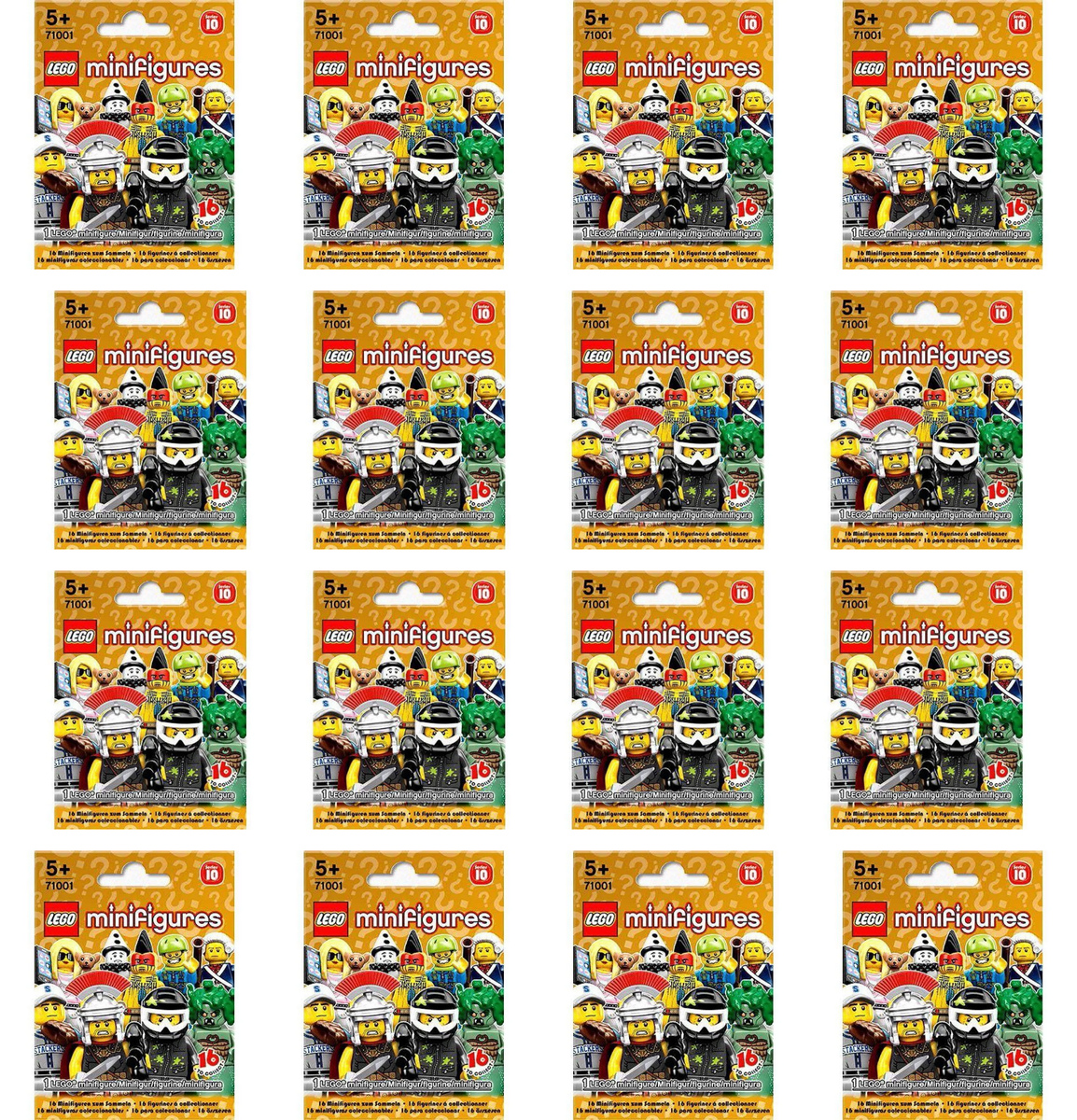 Complete Set of (16) Lego Series 10 Minifigures 71001 New Factory