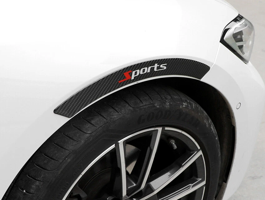 4x Guardabarros Cubierta de Borde de Arco de Ceja de Rueda de Fibra de Carbono para Guardabarros de Coche Foto 2 de 4