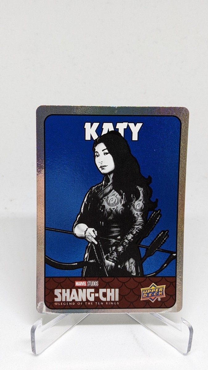 スケスケ黒にぎり+XHashiシール付き 2023 Upper Deck Shang-Chi Spectromatic Stickers BLUE Insert