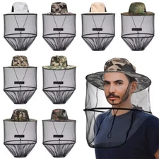 Anti-Mosquito Bug Fly Bee Insect Net Head Mesh Hat Sun Protection Fishing Cap US