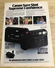 1986 CANON SURE SHOT CAMERA Ad - Vintage Print Ad Clipping