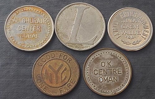 USA UAE SINDBAD WONDERLAND DUBAI & OMAN REGENCY LOT OF 5 DIFFERENT TOKENS L@@K!! - Picture 2 of 2