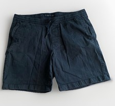 Abercrombie Fitch Pull On Chino Shorts Men  s XXL Navy Blue Cotton Drawstring