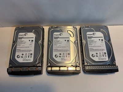 Lot of 3 Seagate Barracuda 3TB 3.5'' SATA HDD ST3000DM001 Hard Drives w/ Caddy