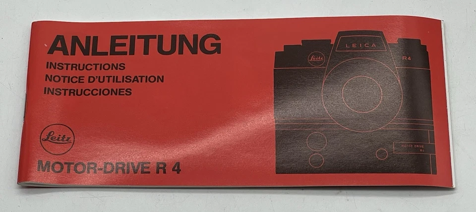 Leica Motor Drive R4 zu Leica R4 Anleitung Bedienungsanleitung Manual  - Bild 1 von 1