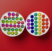 2 Popit Fidget it Pop Toy Push Bubble Sensory Set Stress Relief