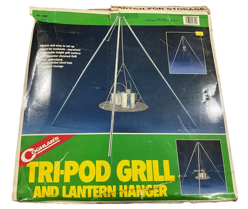 EUC Coghlan’s Tripod Grill Lantern Hanger Campfire Cooking BBQ Adjustable Height