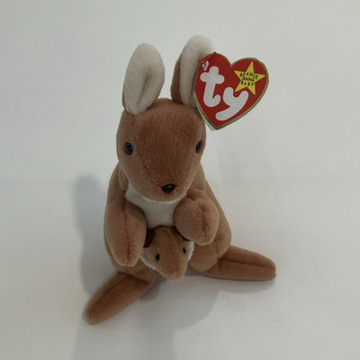 Ty Beanie Babies Pouch Kangaroo Retired Original Plush w/ Tags 1996