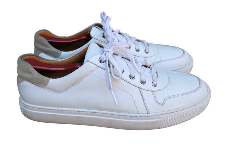 Magnanni Bobbie White Leather Casual Sneaker Low Top Shoe Men’s SZ 10.5M