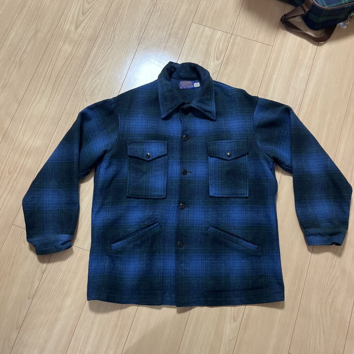 Pendleton Wool Jacket M Check Pattern Vintage Use… - image 1