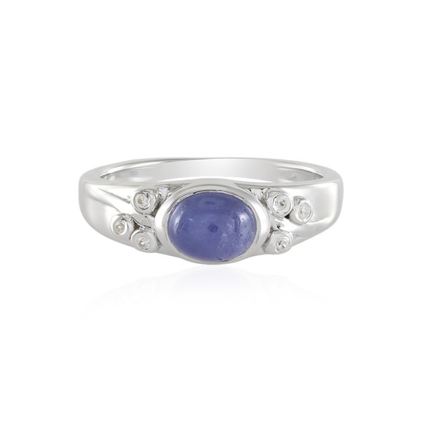 Cavill Tansanit Ring 1,566Ct Blau Oval Sterlingsilber Damen Echtschmuck--image