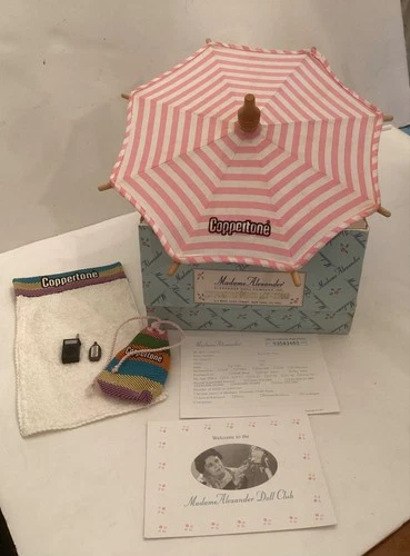 Madame Alexander Accessories CoppertoneLotion Beach Umbrella Towel Bag Radio Box