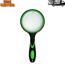 10X Shatterproof Magnifying Glass 10X Large Handheld Magnifying Glass for Senior