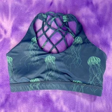 Constantly Varied Gear Green jellyfish sports bra