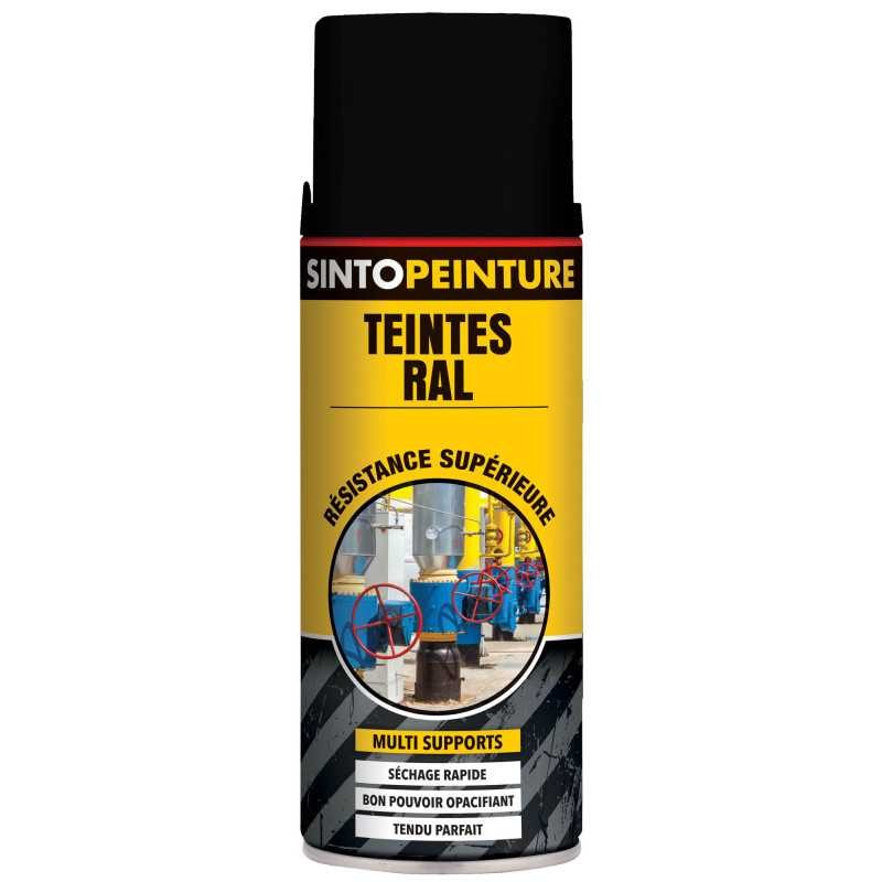Aérosol noir brillant RAL9005 400ml SINTO 920375 peinture maintenance